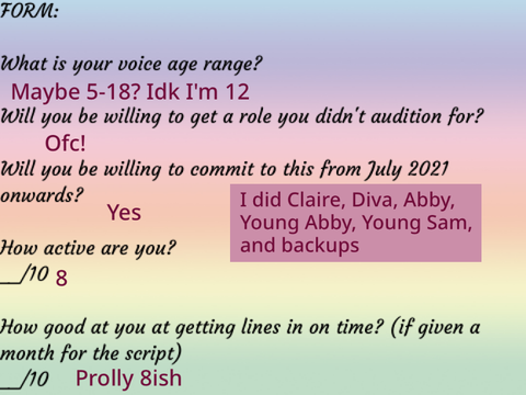 "Broken" Season 2 Audition @iluvgod10