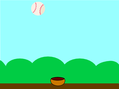 its raining baseballs but you use your mouse