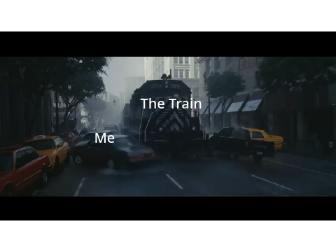 Me chasing a train in ro scale: