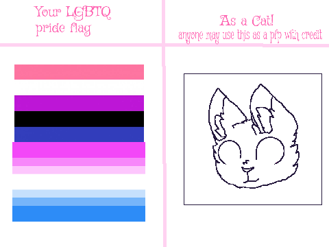 Your pride flag, as a cat!