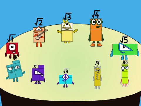 Surd Numberblocks Band With More Peapole Fixed