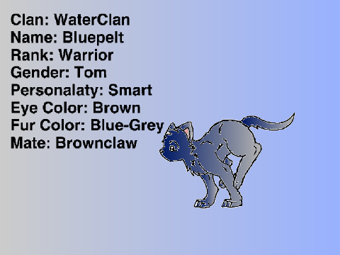 Entry For WaterClan Bluepelt