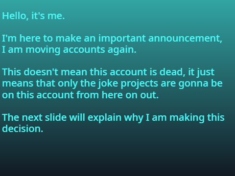 Major Announcement.