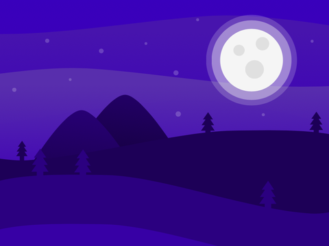 Nighttime Valley || Landscape