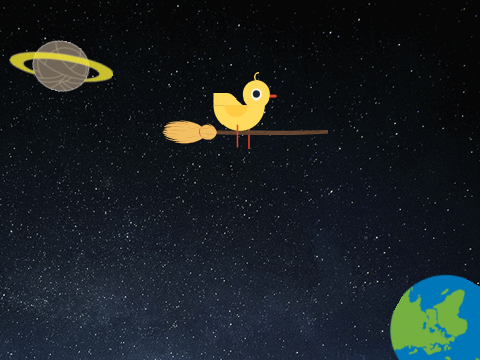 Chick on a Broomstick!
