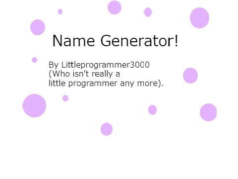 Name Generator! (Only A-F though)