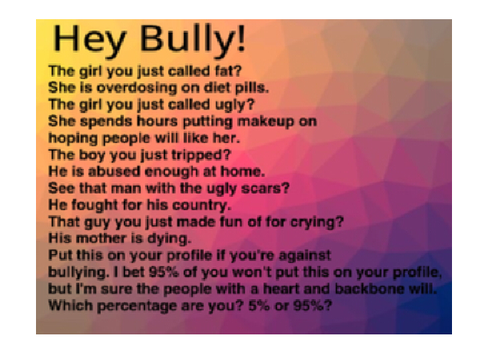 Don't put up with bullys...