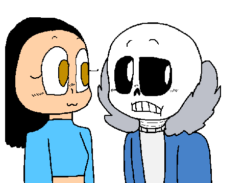 Added my OC with Sans!