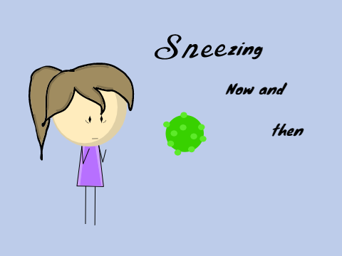 sneezing now and then 
