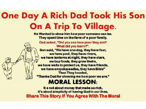 Pass it on if you agree with the Moral! :)