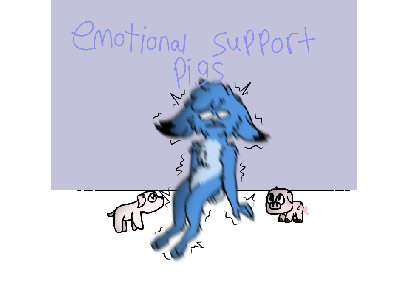 My emotional support pigs :3