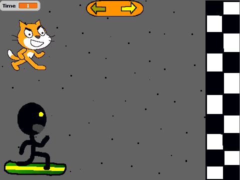 Stickman Vs Scratch Cat Race!