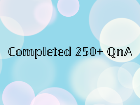 || Completed 250+ QnA ||