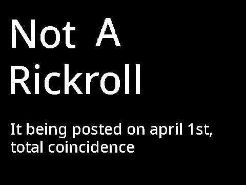 This is NOT a rickroll.