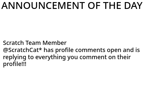 ANNOUNCEMENT OF THE DAY: 4/1/2021