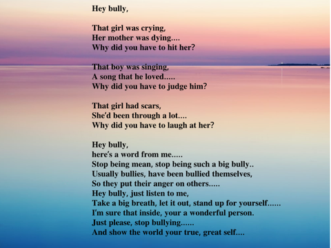 Hey bully.... 