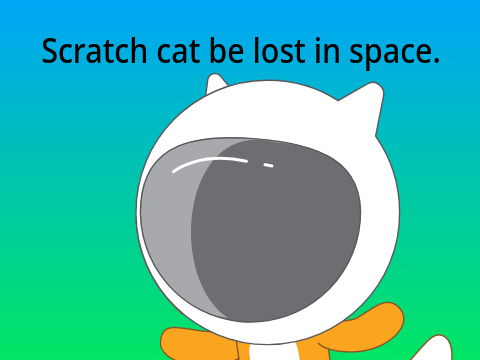 Scratch cat lost in space.
