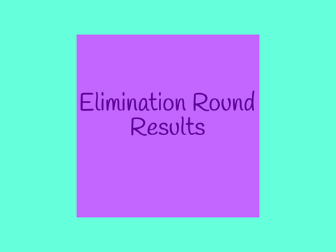 Singing Contest - Elimination Round Results