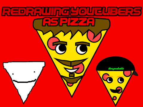 Redrawing Youtubers As A Pizza! #Art #All