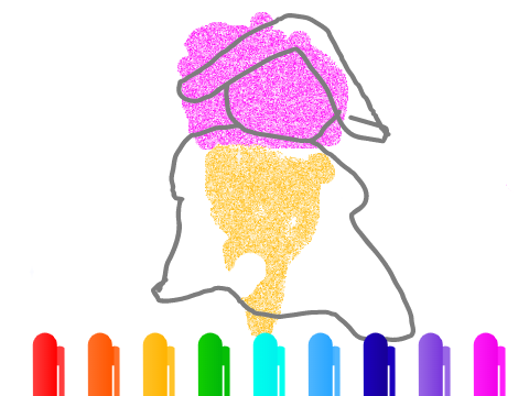 Glitter Pens! A colouring book remix