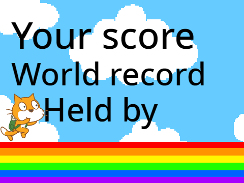 Rainbow run featuring scratch cat !!!                           #games #all #music #art