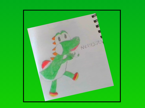 Yoshi art contest entry with my friend