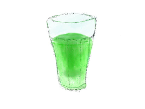 メロンソーダ描いてみた