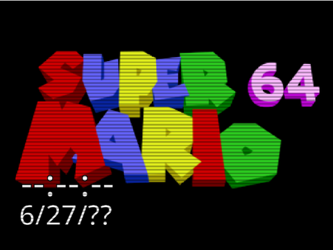 Mario 64 personalized copy!