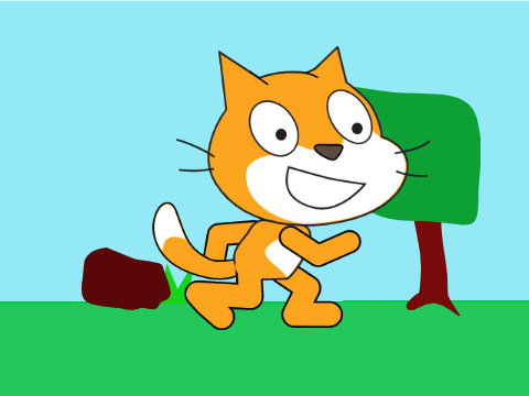 Scratch Cat walking