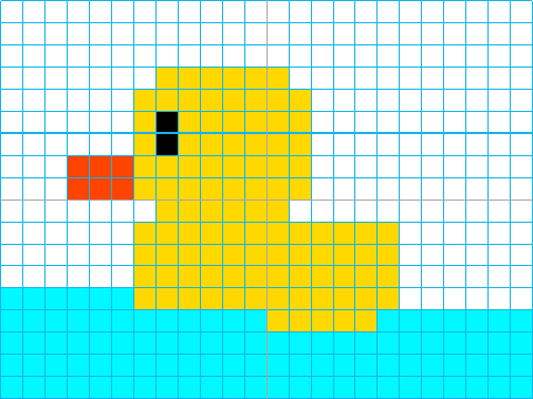 Pixel kaczka II Pixel art #4