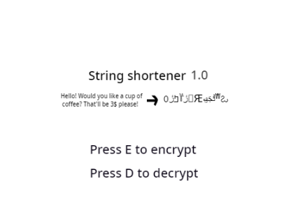 String shortener (Decryptor/Encryptor)
