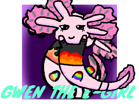 gwen has rainbow socks