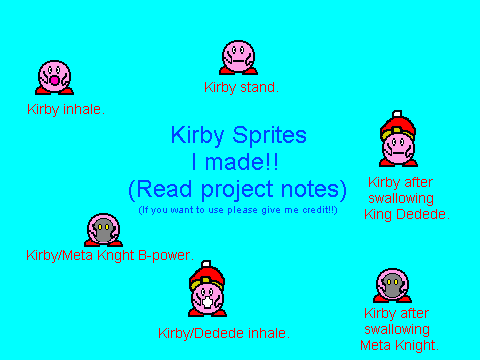 KIRBY SPRITES I MADE!! :)
