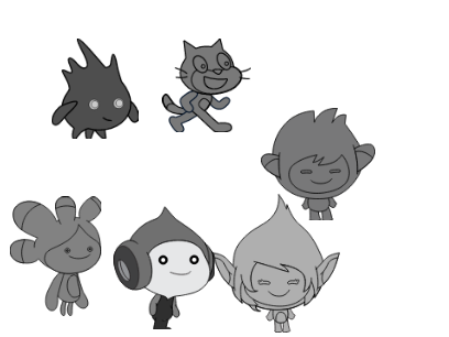 collerless scratch characters (1 sprite per)