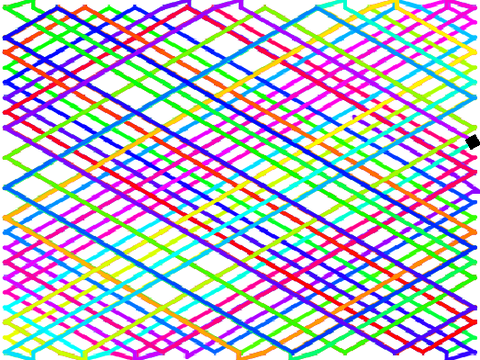 colorful lines- colourful mat