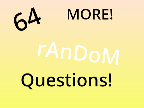 MORE 64 random questions^^