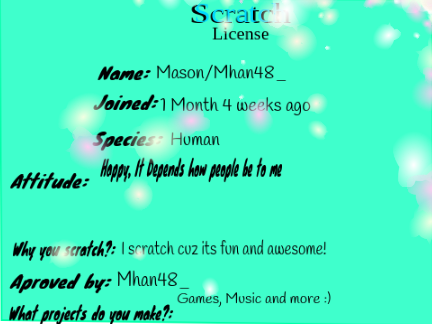 ~ Scratch License!