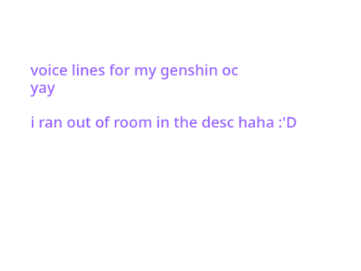 voicelines voicelines <333