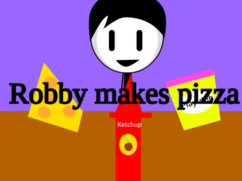 Robby makes a pizza