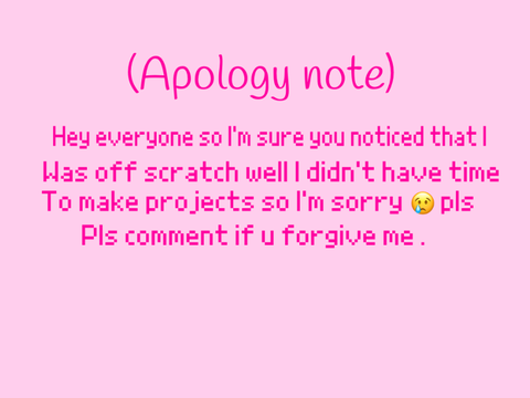 (Apology note) :)