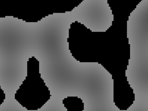 Varying size caves test