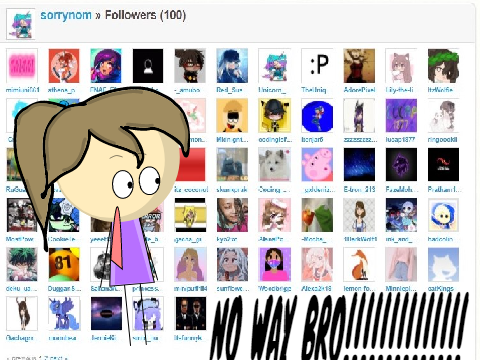  omg thx so much for 100 followers