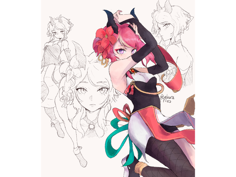  genshin oc : ̗̀➛ aelin - terpsichorean blaze