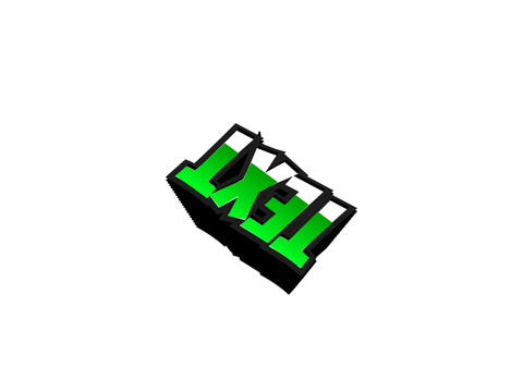 True 3d text concept