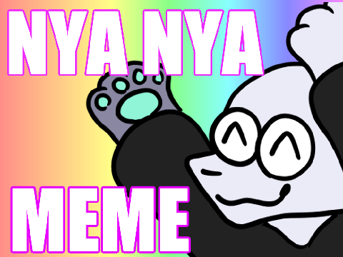 nya nya - meme (bright colors)