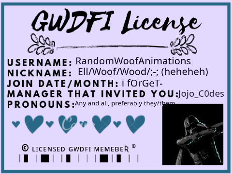 GWDFI member license thingy