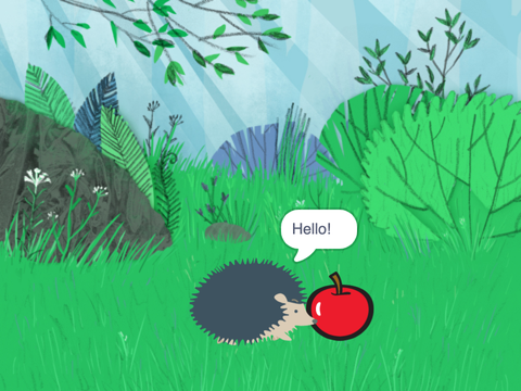 Watch that hedgehog eat the apple!