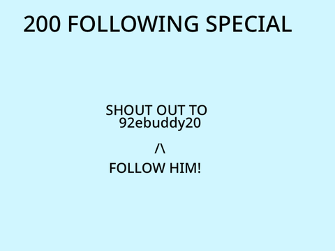200 FOLLOWING SPECIAL 