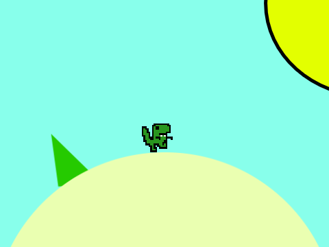 Chrome Dino Game 360 degrees