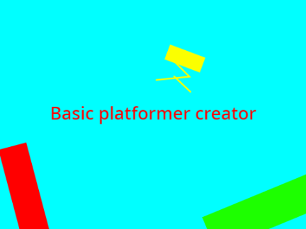 Basic non-scrolling platformer creator